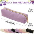 thumbnail image 3 of 1 Pc Corduroy Pencil Pouch, Aesthetic Pencil Box, Zipper Pen Bag, Cute Stationery Organizer, Multipurpose Storage Pouch, Portable Pencil Bag, Soft Fabric Carry Case, Travel Brush Pouch, 3 of 6