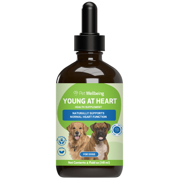 Pet Wellbeing Natural Dog Heart Health Support - Young at Heart 4oz (118ml)