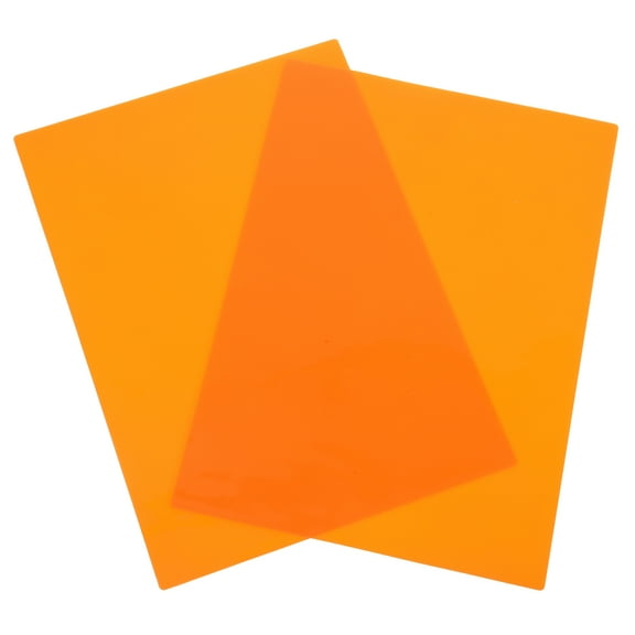 2 Pcs Silicone Placemat Home Washable Table Placemats Thicken Orange for Toddler