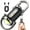 Black, variant on 2PCS 1200 Lumens Rechargeable Keychain Flashlight - Waterproof Mini EDC LED Torch, 7 Modes USB Work Light for Hiking/Walking/Searching