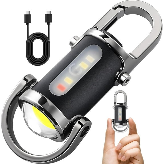 Rechargeable Keychain Flashlights,Portable Rechargeable Bright Keychain Flashlight Phone Charger,Mini Keychain Flashlight, 7 Lighting Modes,Waterproof Design for Camping Hiking Outdoor Activities