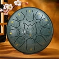 thumbnail image 2 of Hand Drum 6-inch 11 Tone Steel Tongue Drum Percussion Instrument Meditation Drum Zen Drum Musical Instrument with 11 Different Rhythms Portable Sound Therapy, 2 of 6