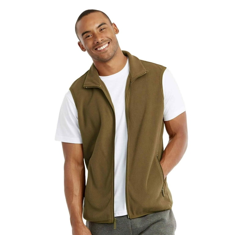 Men's Full-Zip Polar Fleece Vest, Olive 3XL, 1 Count, 1 Pack Men's Full-Zip Polar Fleece Vest, Olive 3XL, 1 Count, 1 Pack