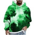 thumbnail image 2 of Sudadera con capucha para hombre, estilo casual, con cuello redondo, estampado, manga larga, blusa de poliéster, 2 of 5