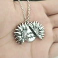 thumbnail image 4 of HOOUN You Are My Sunshine Open Locket Sunflower Pendant Necklace Unisex Jewelry-Rose Gold, 4 of 8