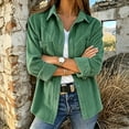 thumbnail image 5 of ClodeEU Women's Corduroy Long Sleeve Button Shirt Jacket,Casual Loose Fit Fall Outerwear ,Women's Plus L, 5 of 7
