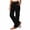 #03 Black 【Mix, Match & Rotate: Stock Up on Daily Colors】, variant on Womens Sweatpants Jogger Pants with Side Pockets, Elastic Drawstring Mid Waist, Side Slit, Casual Athletic Lounge Pants for Daily Wear | VerBelle,Army Green L