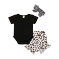 thumbnail image 1 of 3Pcs Newborn Kids Baby Girl Outfits Clothes Romper Bodysuit+Tutu Pants Dress Set, 1 of 7