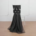 thumbnail image 5 of BalsaCircle 50 Black Extra Premium Chiffon Chair Sashes Bows Ties Ceremony, 5 of 7