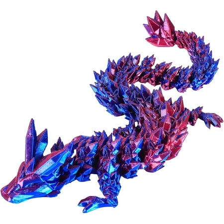 

3D Printed Dragon 12 Articulated Dragon Executive Dragon Fidget Desk Toys for Gifts Home Office Decor (Purple)l