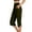 *Army Green, variant on VBVC Women's Side Slit Capri Yoga Pants,Tummy Control Wide Leg Cropped Trousers For Women,Ladies Soft Stretch Sweatpants with Pockets,Army Green,S-2XL