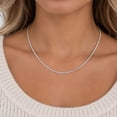 thumbnail image 5 of LUNVKY 925 Silver Plated Chains for Women Girls 1.5mm/2mm Cuban Curb Link Non-tarnish Necklace Birthday Christmas Jewelry Gifts Teen Her Adults Wife Mom Stocking Stuffers for Kids 16/18/20/22 Inch, 5 of 6