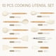 thumbnail image 2 of Juego de utensilios de cocina CAROTE Silicone 10 piezas con mango de madera, 2 of 6