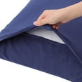 thumbnail image 4 of PiccoCasa 2Pcs Washed Microfiber Pillowcases Soft Envelope Navy Blue King(20"x36"), 4 of 7
