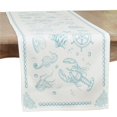 thumbnail image 1 of Saro Lifestyle Sea Life 16 x 27 in. Table Runner with Coastal Design Aqua, 1 of 1