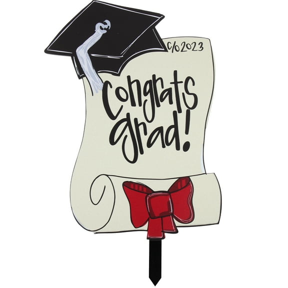 Raindrops Acrylic Graduation Yard Sign Stake Outdoor Decor Grad Party Favor Yard Decor