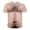 ZB Beige, variant on Men T Shirts Round Neck Pattern Hairy Chest Tshirt Short Sleeved 3D Printed Blouse Tops