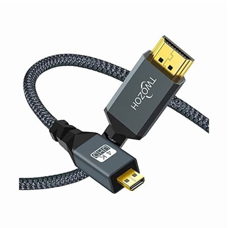 wonima88 Long 4K Micro HDMI to HDMI Cable 25FT, High-Speed Full HDMI to Micro HDMI Braided Cord Support 3D 4K/60Hz 1080p