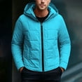 thumbnail image 6 of hlysgo Insulated Jackets for Men with Hood Warm Winter Zip up Quilted Puffer Jacket with Pockets Thermal Padded Coat Outdoor Outerwear Sky Blue XXL, 6 of 10