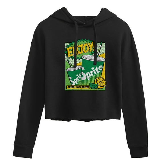 Sprite - Pop Art - Juniors Cropped Pullover Hoodie
