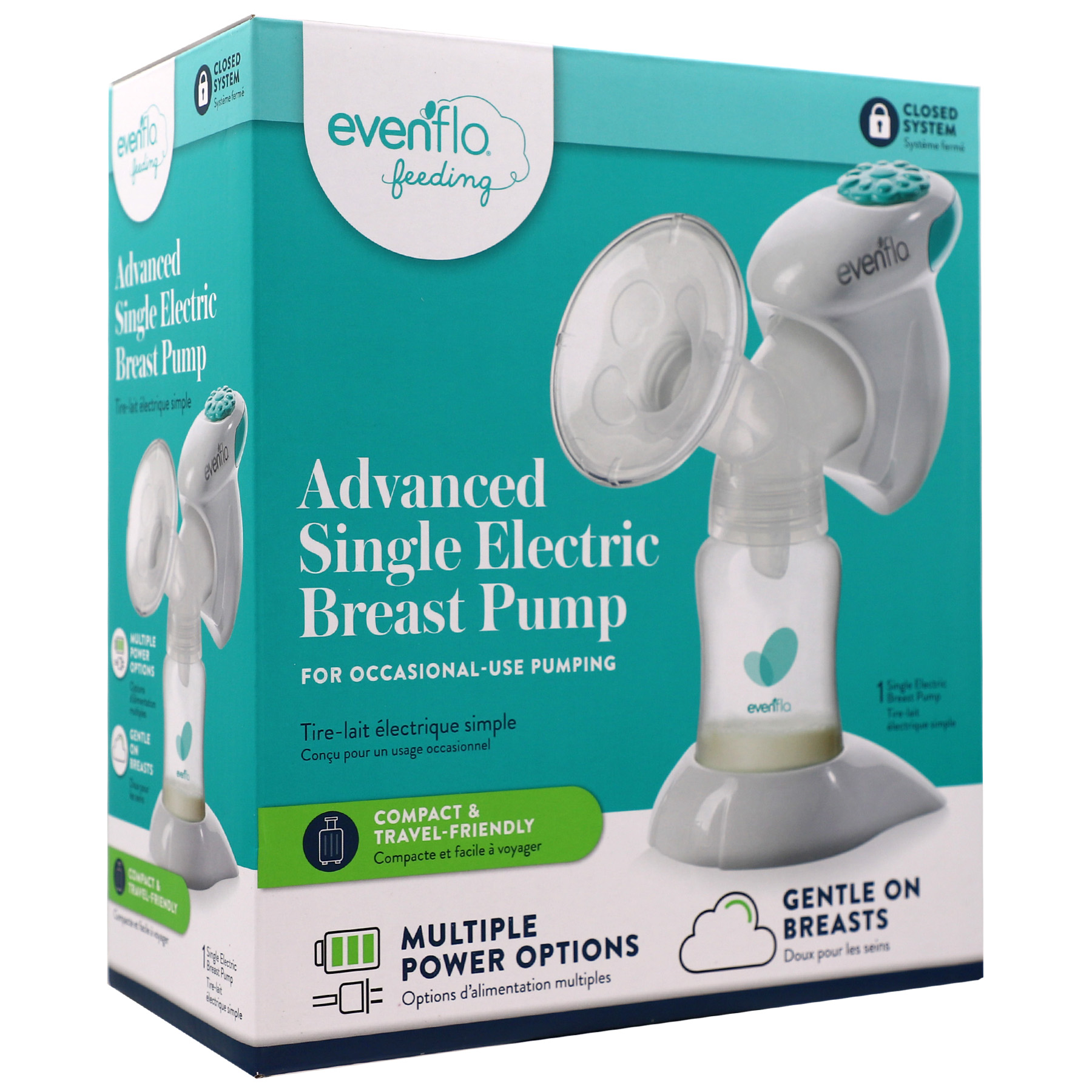 Evenflo Advanced Single Electric Breast Pump, includes Flanges, Bottles ...