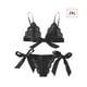 thumbnail image 1 of Conjunto de ropa interior de encaje floral encantador para mujer, regalo de lencería de bragas de malla, negro, XXL AweSitey XX000194-24, 1 of 7