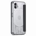 thumbnail image 5 of Allytech Case for Nothing Phone (1) Clear Back Cover, PU Leather and TPU Bumper Stand Card Slots Sucker Design Wallet Cover for Nothing Phone 1, Black, 5 of 5