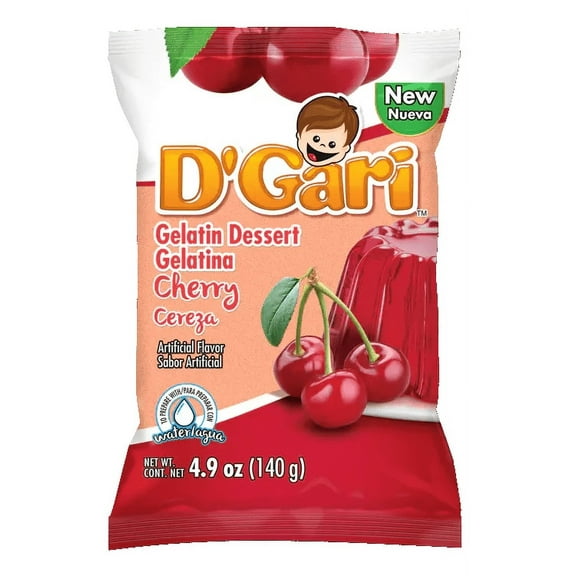 (24 Pack) D'Gari Cherry Gelatin Water 4.2 Oz
