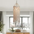 thumbnail image 6 of 3X Chandelier Boho Decor Hand-Woven Charm Macrame Wall Hanging Home Bunk Home Decoration Lamp Shade Mandala, 6 of 7