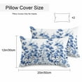 thumbnail image 3 of Waterproof Throw Pillow Covers Set of 2, 20x12 Inch Blue Eucalyptus Decorative Pillowcases Outdoor Pillow Slip Cushion Covers Set for Couch Tent Summer Pastoral Watercolor Leaf, 3 of 7