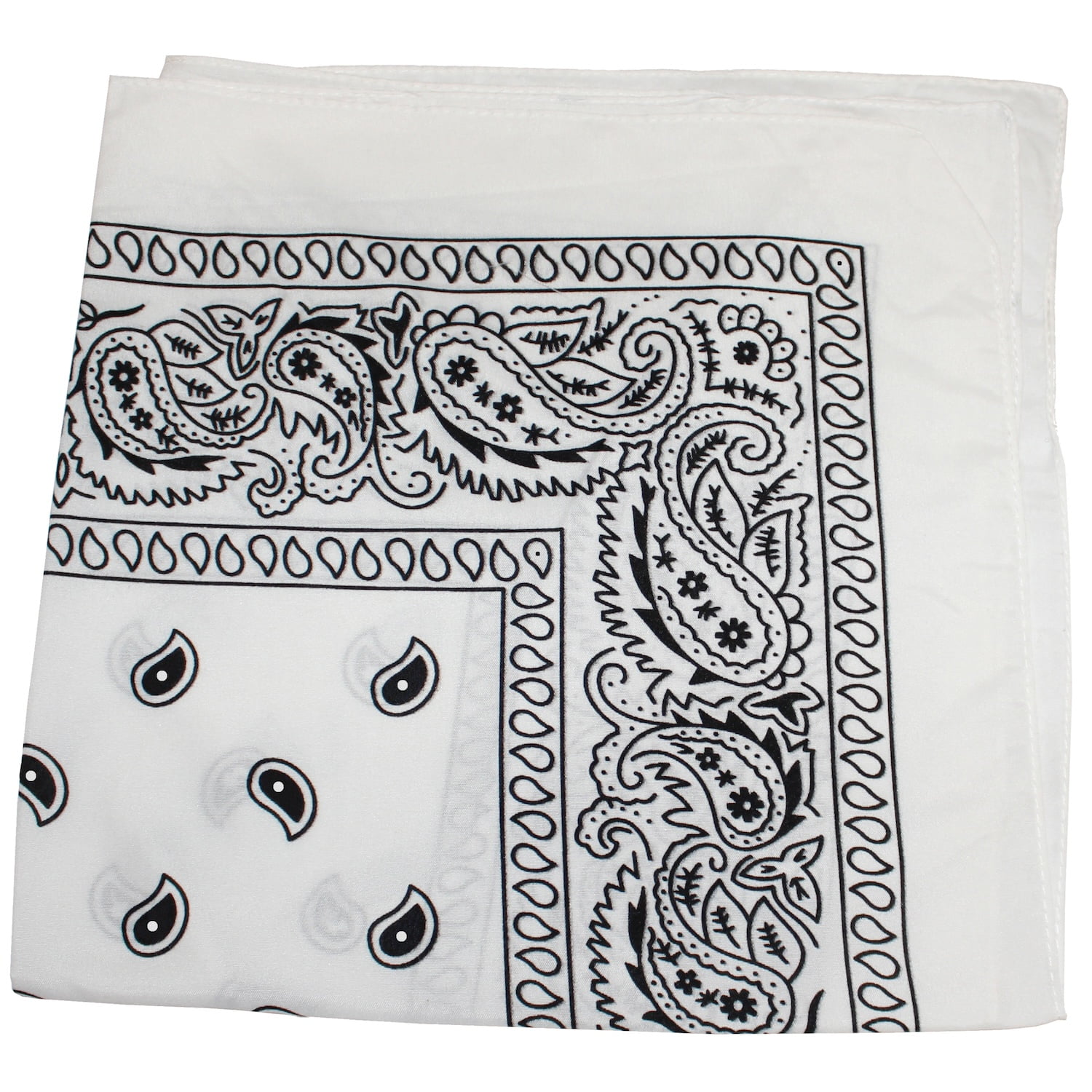 5 Pack Mechaly Dog Bandana Neck Scarf Paisley Cotton Bandanas - Any Pets (White)