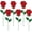 Red, variant on ANHXN Garden Decor for Outside, Flower Garden Stakes Outdoor Decor Metal Shaking Head Yard Art, Weather Proof Flower Stakes for Yard Porch Lawn Pathway Pot Decorations