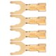 thumbnail image 2 of 4 piezas Conector de horquilla en forma de Y chapado en oro de 45 grados Conector de cable de altavoz de horquilla para bricolaje, 2 of 10