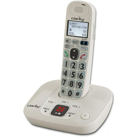 53714 Dect 6.0 Amplified Cordless Phone with Digital Answering System VoIP Phone and Device,White,D714, Dect 6. 0 interference-free technology By (Best Cordless House Phone)