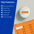 thumbnail image 3 of Avery Printable Rectangle Labels, Bright Orange, 0.5" x 1.75", 1,200ct, 3 of 11