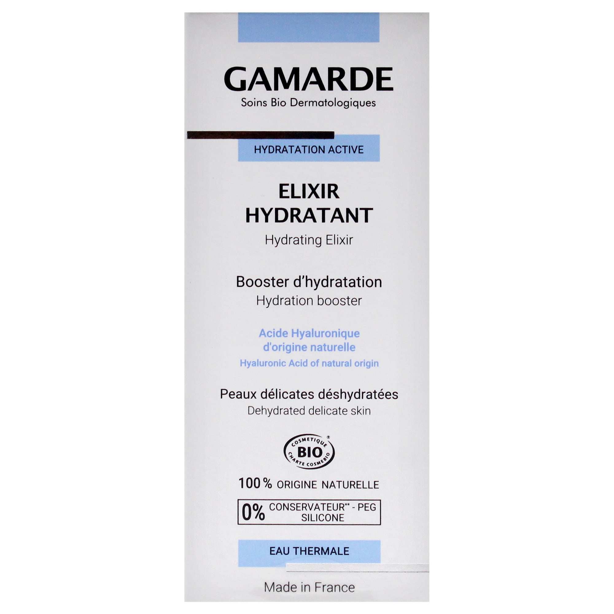 Gamarde Hydrating Elixir, Face Moisturizer Serum, 1.01 oz