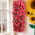 thumbnail image 1 of Hanging Flowers Artificial Violet Flower Wall Wisteria Basket Hanging Garland Flowers Fake Silk Orchid, 1 of 6
