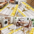 thumbnail image 5 of Yellow Gnomes Area Rugs 4'x6', Washable Small Throw Rugs for Office Bathroom, Spring Bees Daisy Plaid Wooden Grain Indoor Outdoor Rug Non-Slip Low Pile Carpet Runner Reversible Floor Mats, 5 of 8