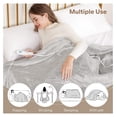 thumbnail image 5 of Electric Blanket for Household Use, Queen Size 84" x 90" | 6 Heating Levels & 8h Auto Timer | Full Body Fast Heating and Ultra Soft Flannel, Electrically Heated Blankets, Not for Medical Purposes, 5 of 6