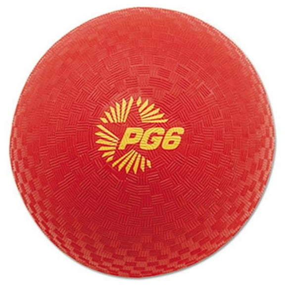 Champion Sport  Playground Ball, 6'' Diameter, Red
