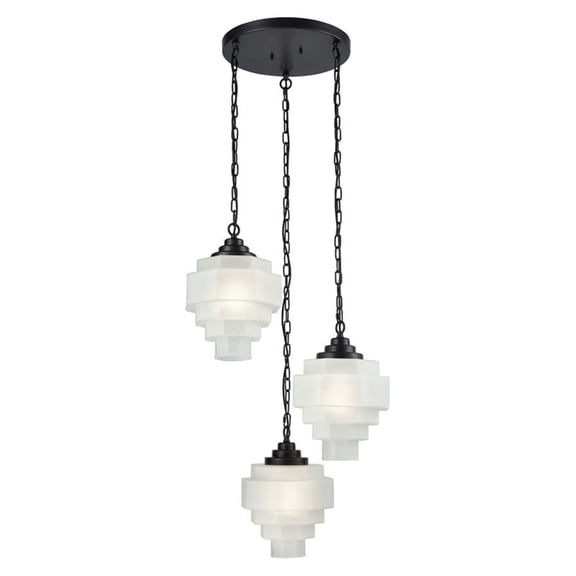 Elk Home Duke 23-inch Wide 3-Light Mini Pendant in Oil Rubbed Bronze