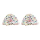 thumbnail image 3 of sweethay Gorros de ducha Estampado de flores Impermeable Elástico Baño Colorido Turbante Bonnet Sombrero universal Accesorios Azul punto punto amarillo azul 2Conjunto, 3 of 6