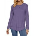 thumbnail image 3 of Fantaslook Womens Fall Tops Long Sleeve Shirts Casual Tunic Top Basic T Shirts Tees, 3 of 8