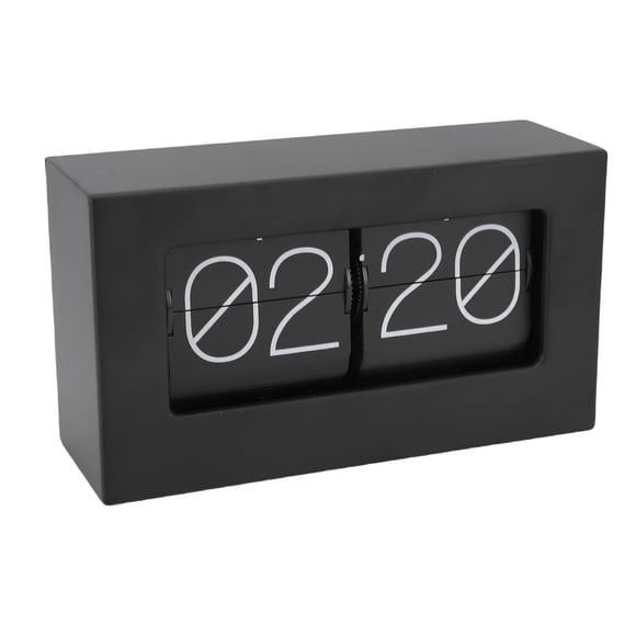 Reloj Estilo Retro Flip Clock Auto Page Turning Mechanical 24H Acero Inoxidable Decoración De Escritorio De Oficina En Casa