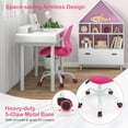 thumbnail image 6 of AEGFKD Kids Desk Chair, Adjustable Children Study Chair, Swivel Armless Mesh Task Office Chair, Computer Desk Chair with Adjustable Height & Lumbar Support, Rose，15.5D x 16W x 34H in, 6 of 8