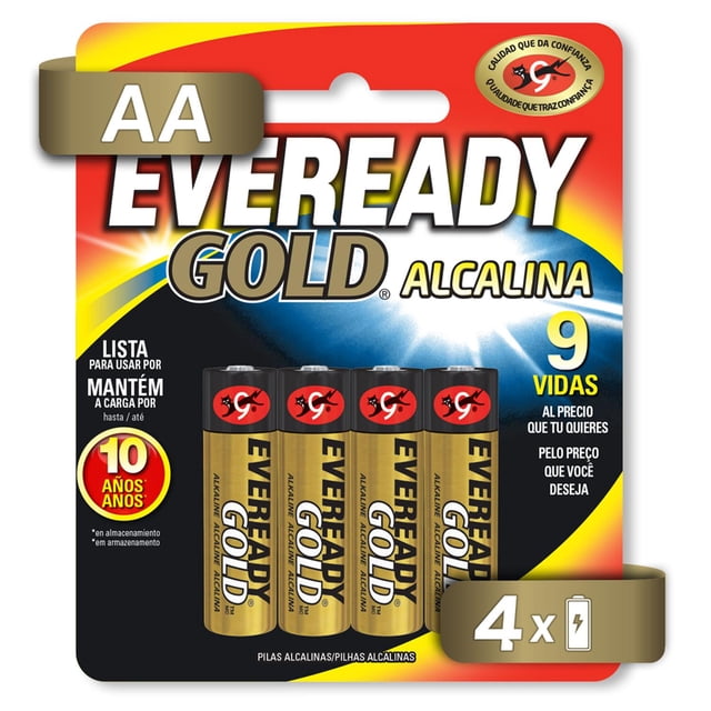 Pila Eveready Gold Aa Alcalina Blister 4 Unidades negro 1