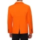 thumbnail image 3 of BLAZER DE HOMBRE INSPIRE CHIC De Un Botón Con Solapa Con Muesca Y Bolsillo De Pecho Color Naranja, 3 of 5