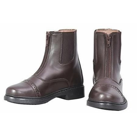 Childs Zip Paddock Boot - TuffRider Children's Starter Front Zip Paddock Boots, Mocha, 8