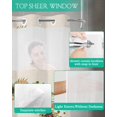 thumbnail image 4 of No Hook Shower Curtain with Snap in Liner, Christmas Wreath Beige Seahorse Starfish Hotel Shower Curtains for Bathroom, Washable Shower Curtain Liner Set with Mesh Top Window, 36"x78", 4 of 6