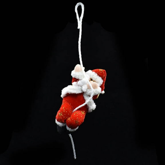 LEORX Climbing Santa Claus Xmas Ornament Red Cloth Christmas Tree Hanging Decoration